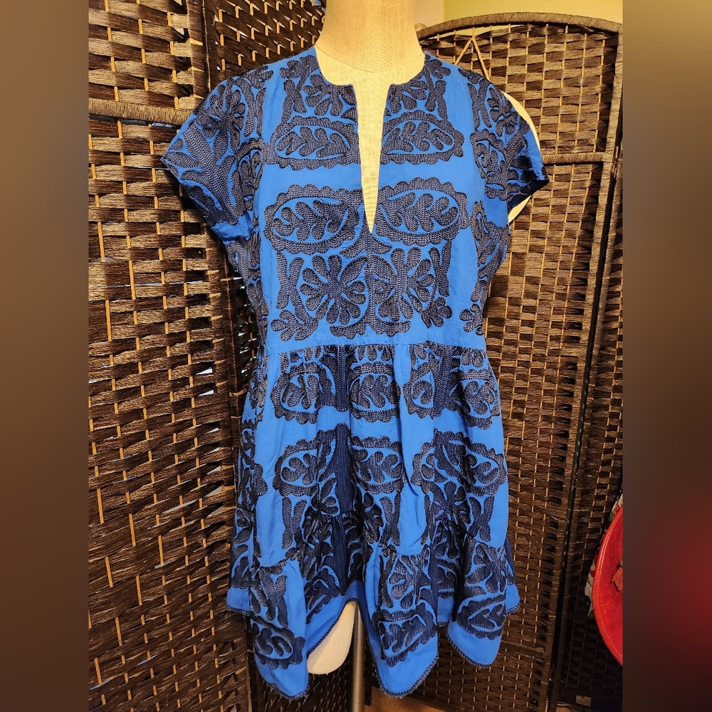 Zara Blue and Black Mini Dress